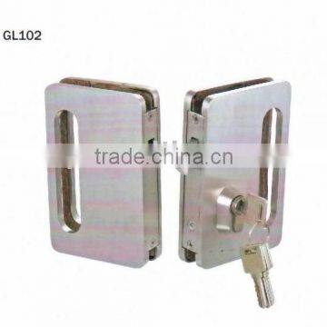 stainless steel glass lock