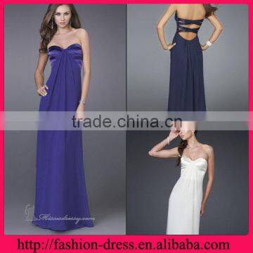 A-line Sweetheart Neckline Sleeveless Empire Long Sexy White Chiffon Evening Dress