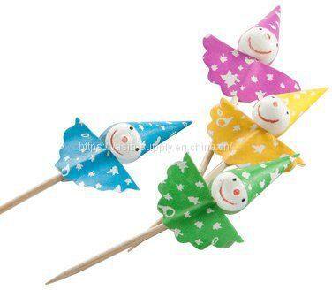 Party Paper Clown Cake Sticks Ice Cream/cupcake/pie Picks Art Toothpicks Toppers Decoration Party Suppliers Fruit Pricks