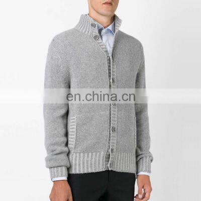 Men's 100% Cashmere Knitted Cardigan Sweater