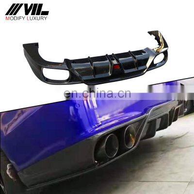 Carbon Fiber Rear Diffuser with LED Lamp for Maserati Ghibli 2014-2017