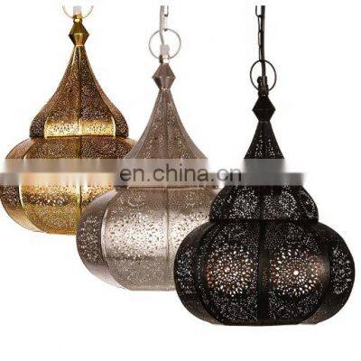 HOT SELL Moroccan Lamp Ceiling Lights Black Oriental Style Vintage Pendant Lantern Light