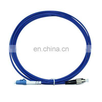 LC-FC Spiral Armored Single Mode Simplex LSZH PVC Fiber Optic Patch cord Fiber Jumper