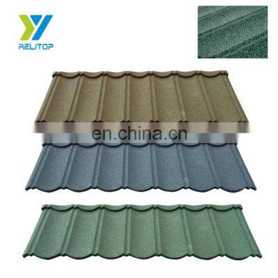 Aluminum zinc color stone coated metal roof tile classic type factory wholesale