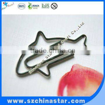 Promotional popular shapes flat metal wire cute animal bookmark