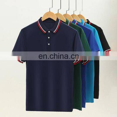 New Fashion Style plus size Breathable leisure shirts short sleeved men's polo shirt