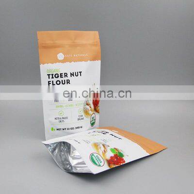 milk whey protein powder silver aluminum foil matte finish ziplock packaging stand up pouch plastic pouch sachet