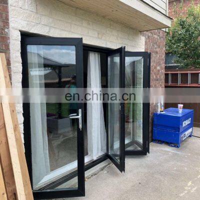 New Design Cheap Aluminum Double Glass Folding Door
