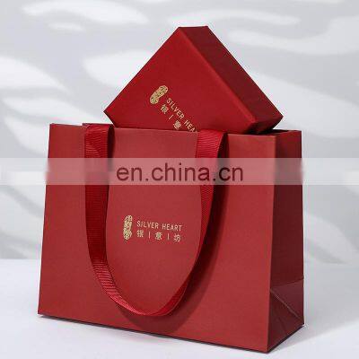 Luxury Custom Logo Cardboard Paper Jewellery Gift Box Red Customize Logo Jewelry Gift Packaging Box photo-2
