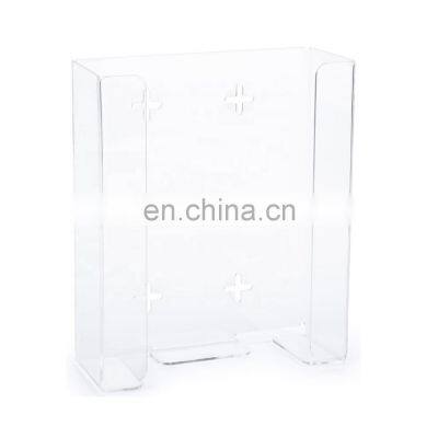 Medical lab use acrylic wall mount glove box holder gloves dispenser