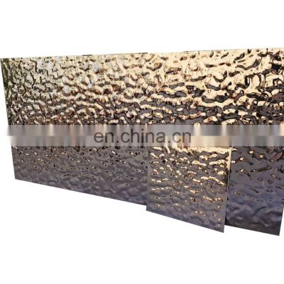 New Design Interior Decoration 0.6MM 4*8FT Stamped Water Wave Stainless Steel Sheet plate