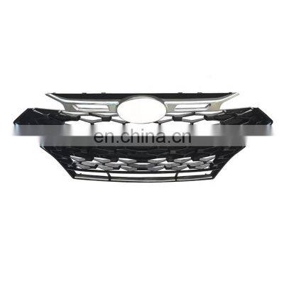 Front Honeycomb Grill Auto Parts Car Front Grill Radiator Mesh Chrome Black Frame Style for Hyundai Elantra 2019-2021 photo-2