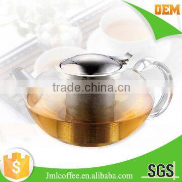 Borosilicate glass tea pot , Tea brewer ,Stainless steel tea maker