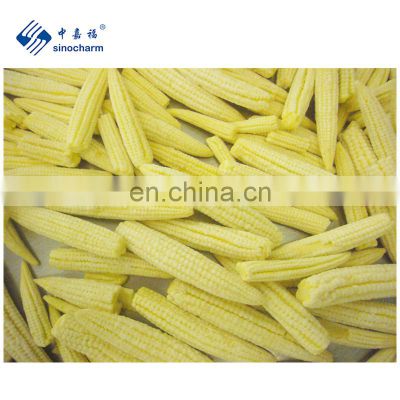 Sinocharm Organic vegetables New Season Fresh IQF Cut Baby Corn Frozen  Baby Corn