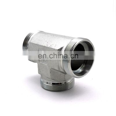 Full Specification Stainless Steel Tee  BSP Male 3 Way Pipe Fitting Hydraulic Connection