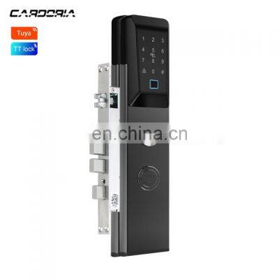 Hotel Electronic Smart phone app TT lock remote control keypad door lock rfid card lock for apartment,resort