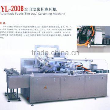 Automatic Foods(The Tray) Cartoning Machine Whichcan Finish Automatically All Jobs Such as Carton Opening AutomaticaIIy