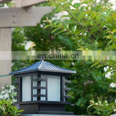 Outdoor Waterproof Square Solar Landscape Lighting Head Aluminum Courtyard Lamp For Garden Yard LED Post Light