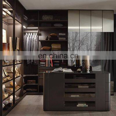 Singapore Colourful Clothes Cupboard Chest Drawer and Walk in Glass Wardrobes Set Modern Designs Interior photo-4