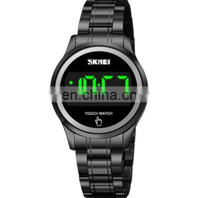 New Arrival Skmei 1737 Touch Screen Gold Luxury Led Watch for Lady Wristwatch Price Waterproof 3ATM photo-3