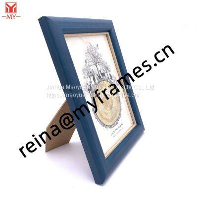 MDF Material Simple Solid Color Dark Blue Photo Frame for Wall Display Pictures Frame