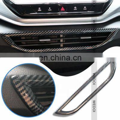 For VW ID4X Air Conditioning Outlet Decoration Strip for VW ID4crozz Luxury Air Conditioning   Carbon Grain  for Customized