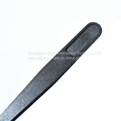Plastic Tweezers Black Flat Head Elbow Pointed Flat Nose Round Head Plastic Anti-static Tweezers Carbon Fiber Tweezers 93304