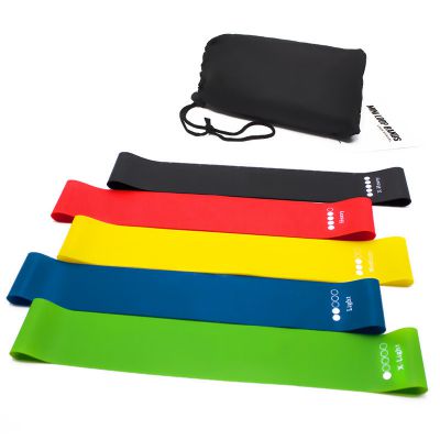 Fitness Bodybuilding Products Wholesale OEM Resistance band set 5 pcs  mini loop resistance bands