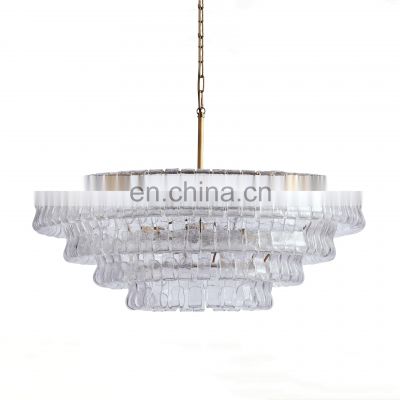 Modern Lamp Manufacturer Custom Modern Luxury Ceiling Glass Chandelier Light Indoor Led Pendant Hanging Lighting