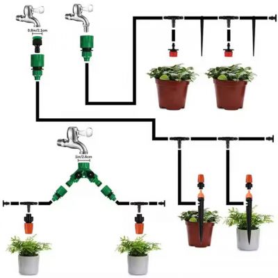 Micro Irrigation System Kit Watering Automatic Garden Plant Greenhouse Water