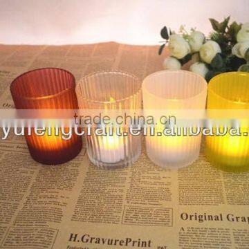 fragrance lamp wooden candle glass mosaic silver real