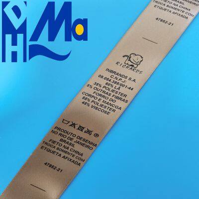 Wholesale Recyclable Satin Ribbon Gift Printed Ribbon Roll 100% Polyester Custom White Ribbon With Logo photo-5
