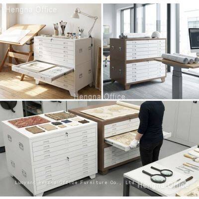 Stackable Metal Art Studio Print Storage Cabinet HNTZ03md|Large Capacity for Large Format Artwork photo-4