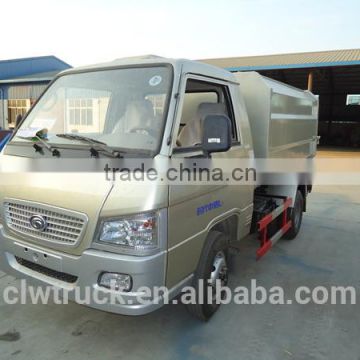 2-3m3 mini refuse collector truck , foton waste disposal truck