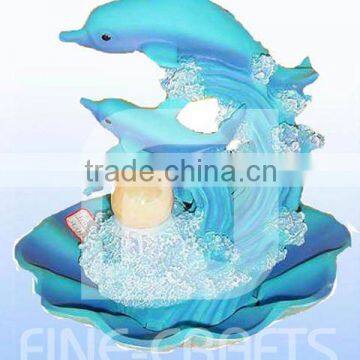 Polyresin Dolphin decor indoor fountain