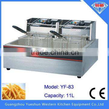 Single tank double basket electric chicken wing fryer