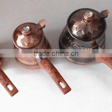 CCBC-005 2014 hot selling set of 3pcs stainless steel coffee pot warmer with copper color