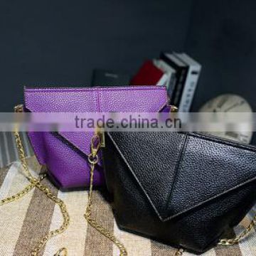 New model cheap PU leather lady shoulder bag/messenger bag wholesale