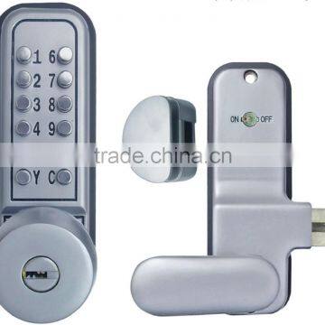 OSPON LEVER HANDLE MECHANICAL PUSHBUTTON LOCK, MARINE GRADE STAIN CHROME OS613R