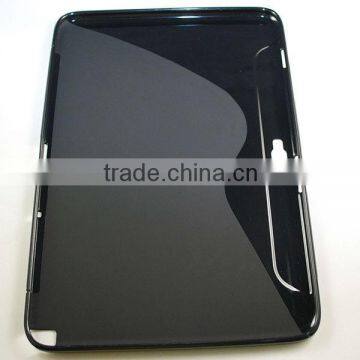 Whole Sell S shape tpu case for samsung galaxy N8000 10.1 case