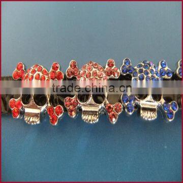 10mm diamond inlaid slide skull charm jewelry factory direct supply