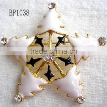 Snow color Star brooch