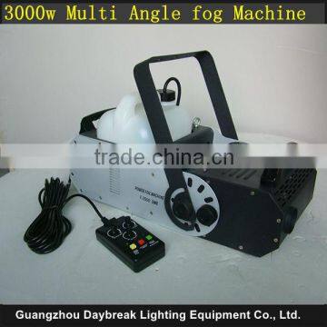 3000w multi angle fog smoking machine dmx512 / remote / wire control to select , The horizontal and vertical adjust stage smoke