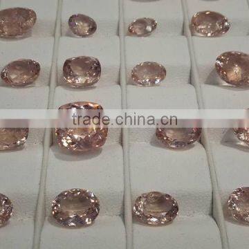 Mixed Shape Peach Colored Morganite Gemstones photo-2