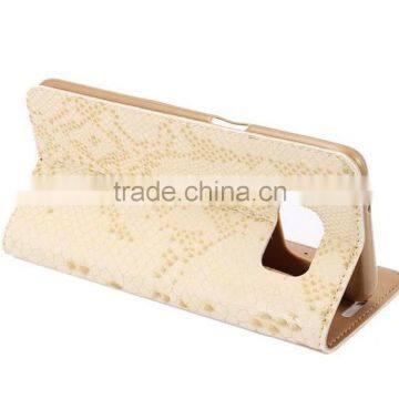 Premium PU Leather Snake Skin Pattern Card Pockets Case With Magnetic Flip Stand for Samsung S7 Edge, 5.5 Inch photo-5