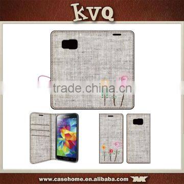 5.5inch Phone Linen Case With Card Slots Flip Cover for Samsung Galaxy J7 photo-3