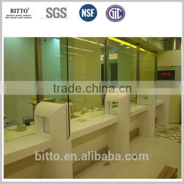 acrylic solid surfaces for Bank reception countertop