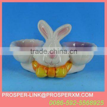 Rabbit easter ceramic egg cup