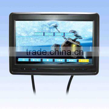 PLD-2781 7" on dash Headrest LCD TFT monitor with touch screen optional