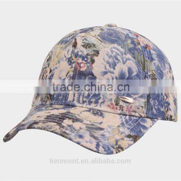 2015 Hot selling style custom promotional baseball cap for lady